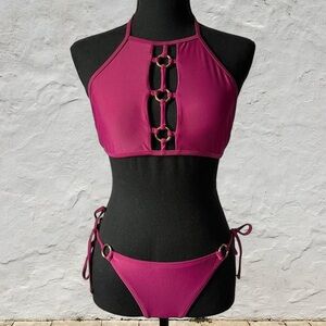 Y2K purple cutout Bikini